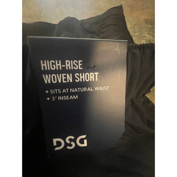 DSG Womens High-Rise Notched Woven Shorts Pure Black Size XS - Picture 5 of 7